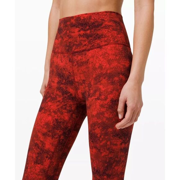 Lululemon W5CVNS Women's Sz 0 Red *Lunar New Year Align Pant 28" Tights - Picture 9 of 11